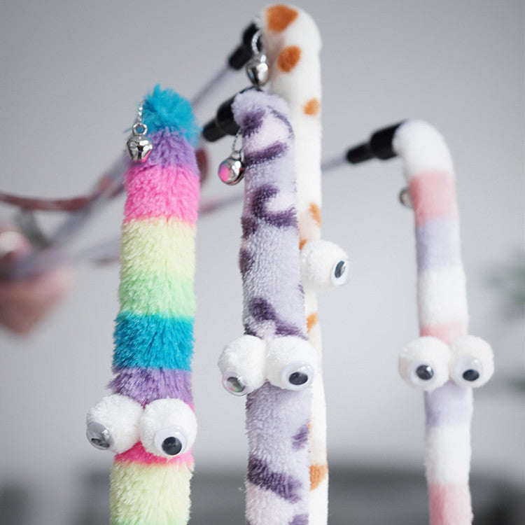 JMT-152714 Interactive Feather Cat Dangler Toy - Bite Resistant Stick for Engaging Playtime