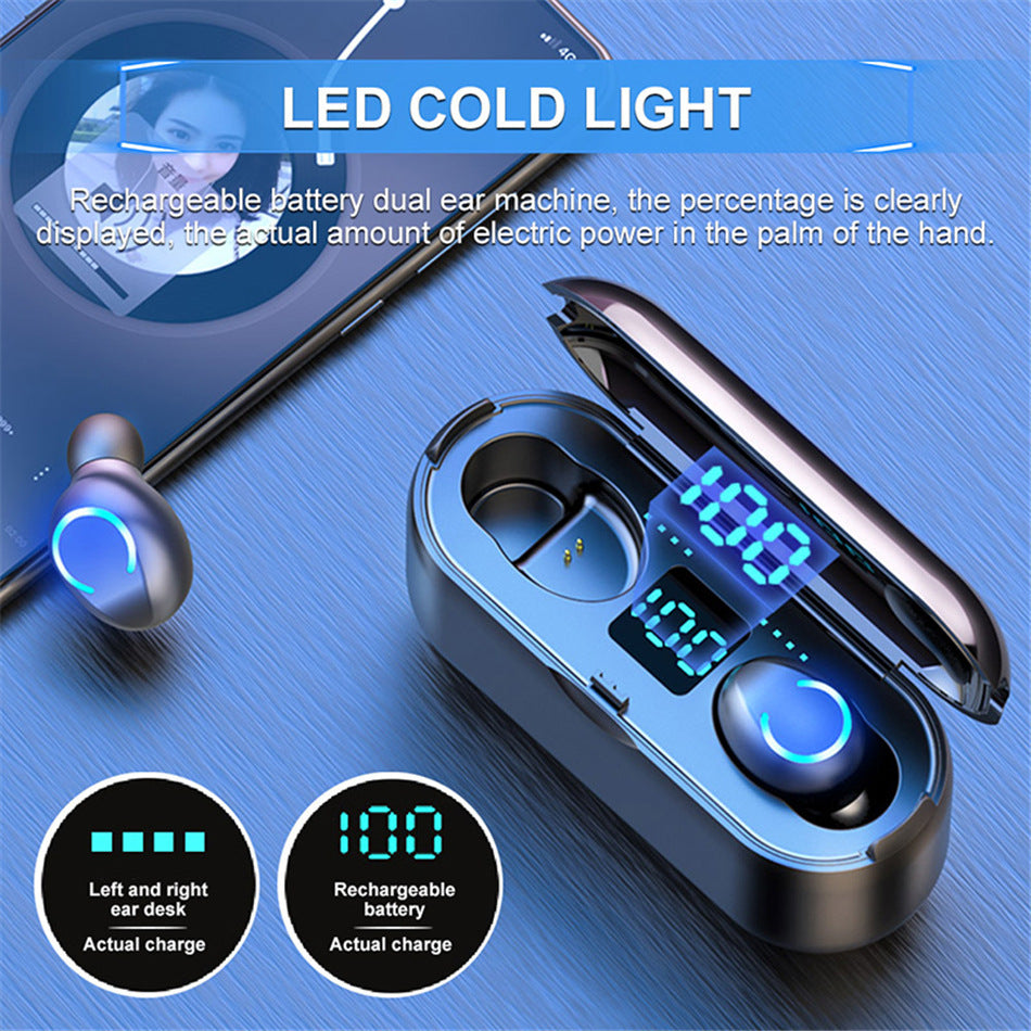 JMT-152714 Wireless Bluetooth Stereo Earbuds with Battery Display and Voice Control