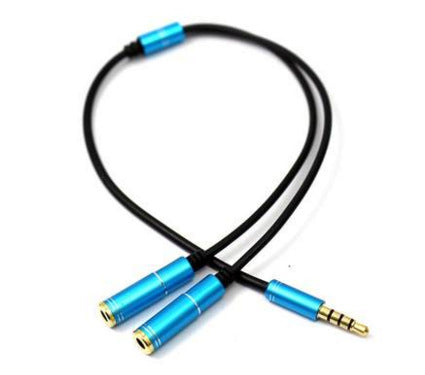 JMT-152906 3.5 mm Audio Splitter Cable - 1 Male to 2 Female Headphone Adapter for Car, Phone, Tablet, and MP3