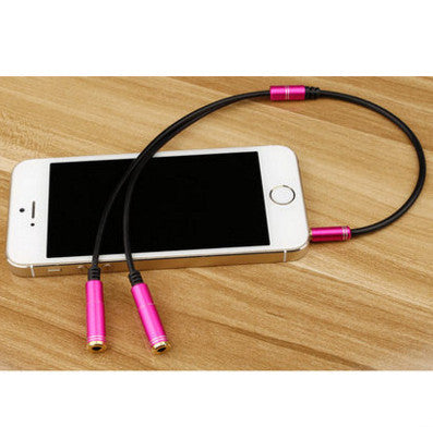 JMT-152906 3.5 mm Audio Splitter Cable - 1 Male to 2 Female Headphone Adapter for Car, Phone, Tablet, and MP3