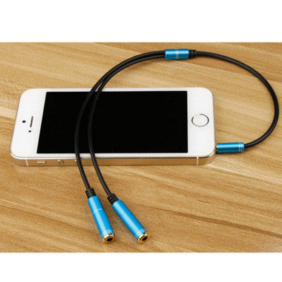 JMT-152906 3.5 mm Audio Splitter Cable - 1 Male to 2 Female Headphone Adapter for Car, Phone, Tablet, and MP3