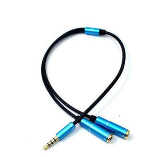JMT-152906 3.5 mm Audio Splitter Cable - 1 Male to 2 Female Headphone Adapter for Car, Phone, Tablet, and MP3