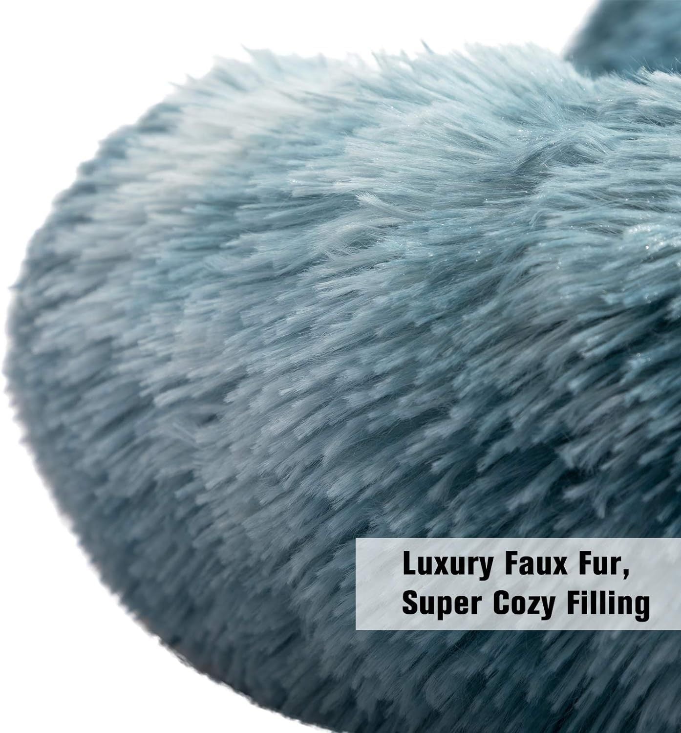 JMT-153034 Cozy Self-Warming Round Faux Fur Donut Pet Bed for Cats and Dogs
