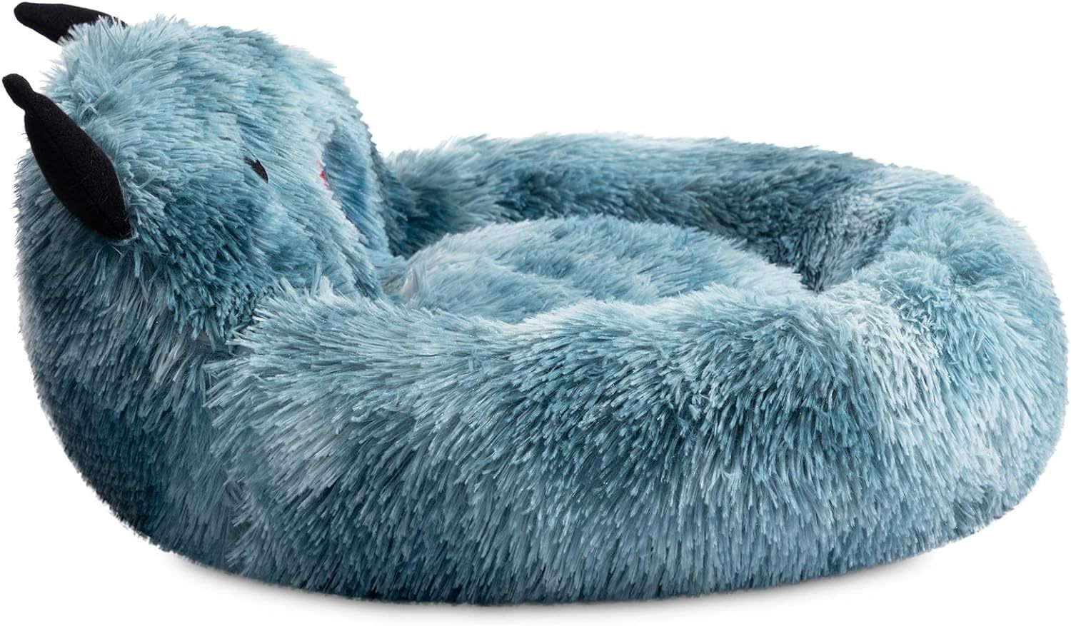 JMT-153034 Cozy Self-Warming Round Faux Fur Donut Pet Bed for Cats and Dogs