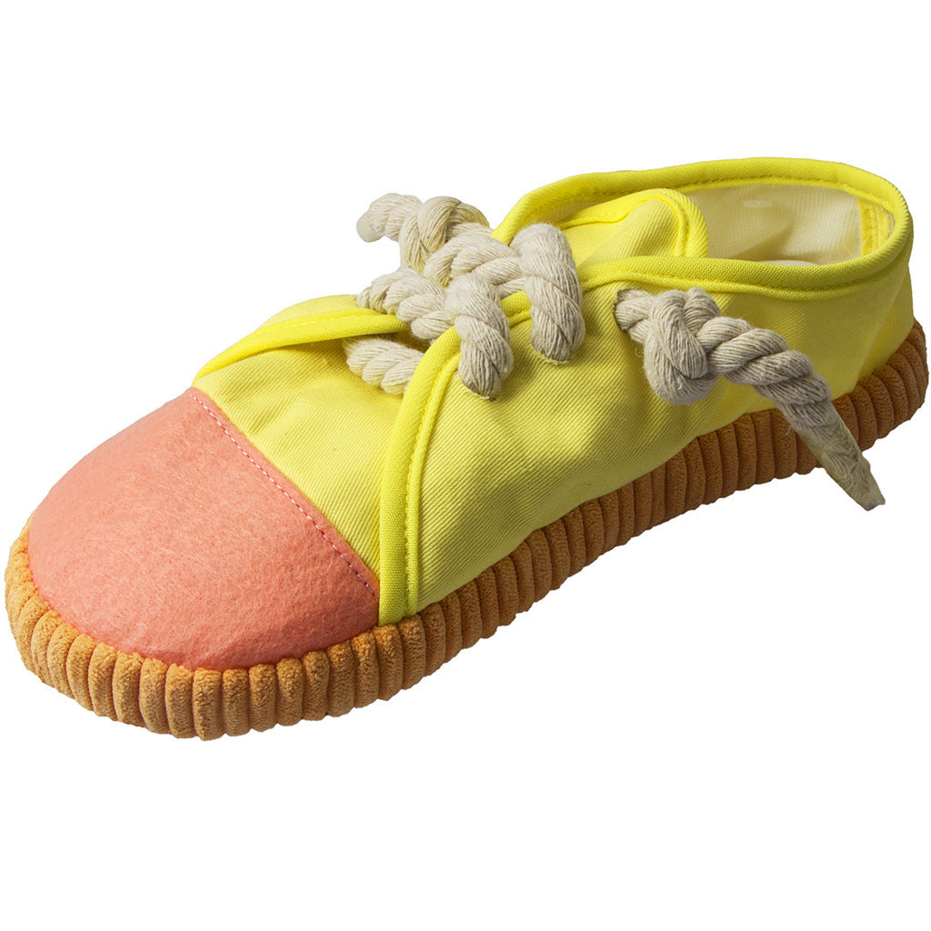JMT-153866 Pet Simulation Sounding Toy - Colorful Cloth Canvas Shoes