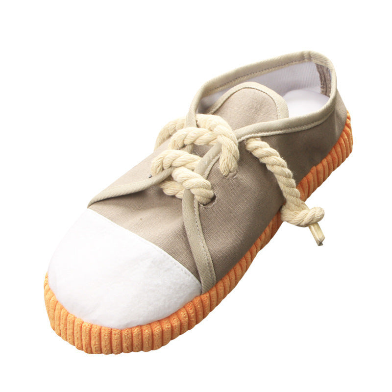 JMT-153866 Pet Simulation Sounding Toy - Colorful Cloth Canvas Shoes