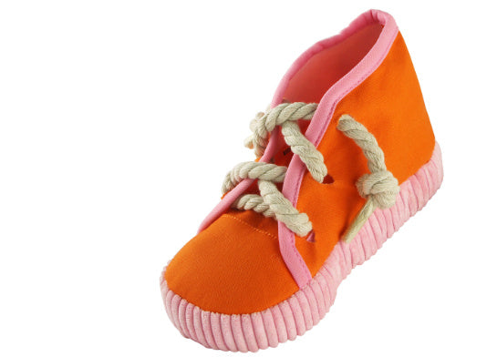JMT-153866 Pet Simulation Sounding Toy - Colorful Cloth Canvas Shoes