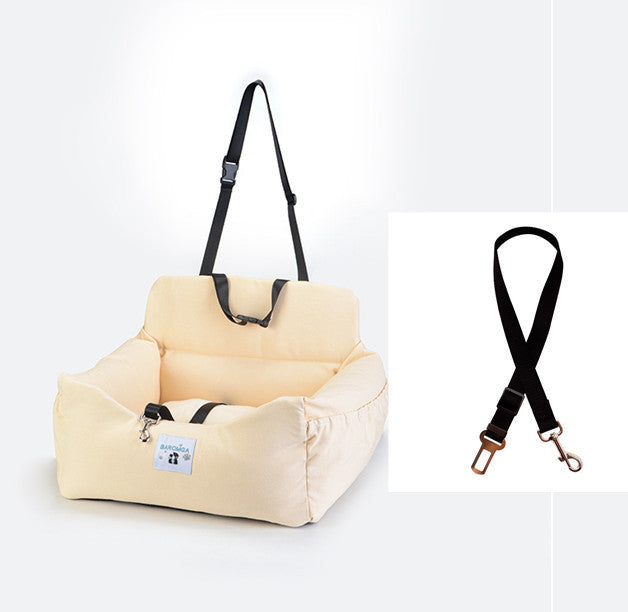 JMT-154186 Dual-purpose Indoor Car Dog Kennel - Soft Cloth Pet Nest in Various Colors