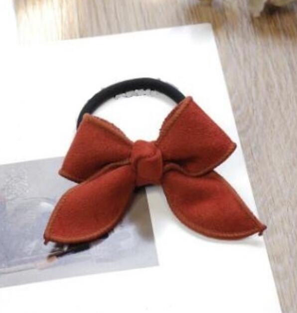 JMT-154250 Korean Style Handmade Suede Bow Hair Rope in Various Colors