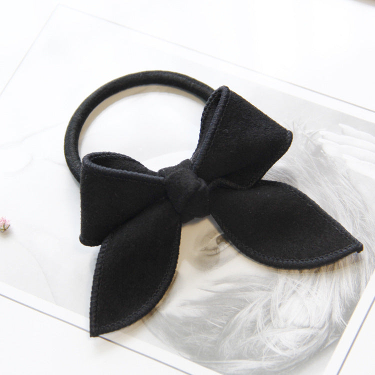 JMT-154250 Korean Style Handmade Suede Bow Hair Rope in Various Colors