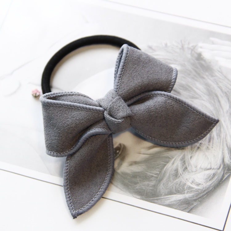 JMT-154250 Korean Style Handmade Suede Bow Hair Rope in Various Colors