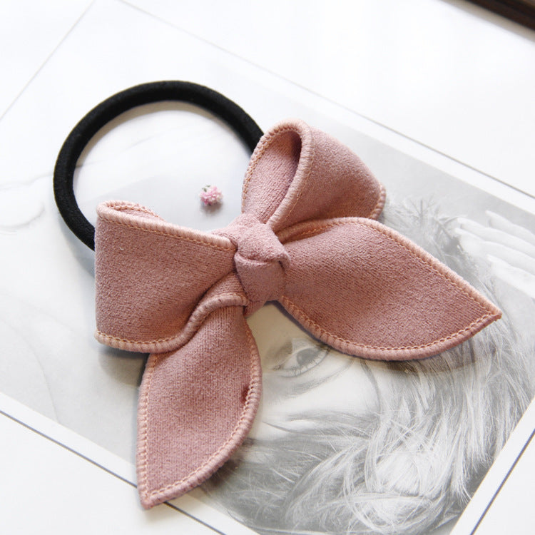 JMT-154250 Korean Style Handmade Suede Bow Hair Rope in Various Colors