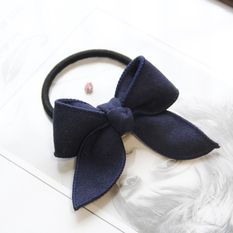JMT-154250 Korean Style Handmade Suede Bow Hair Rope in Various Colors