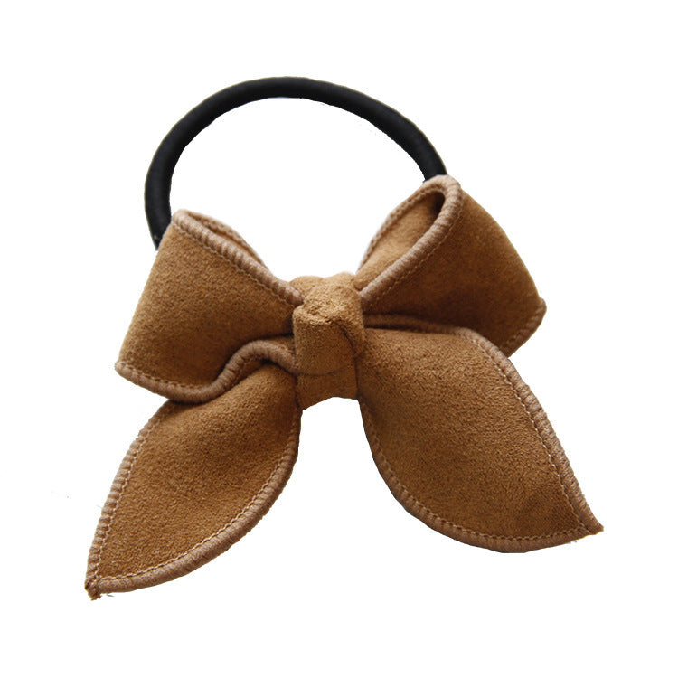 JMT-154250 Korean Style Handmade Suede Bow Hair Rope in Various Colors