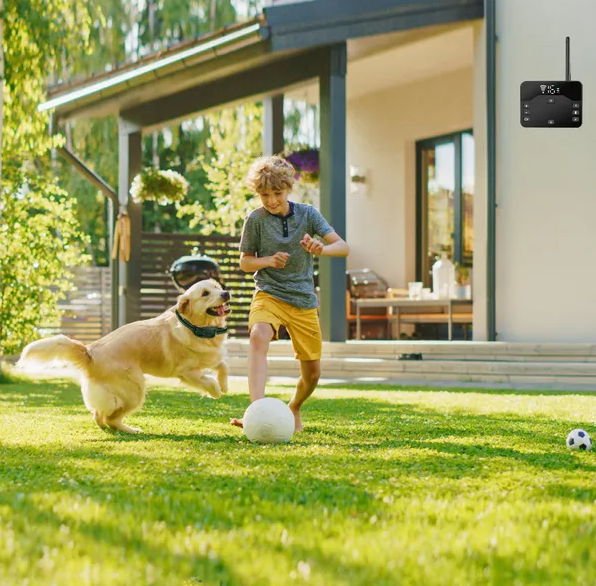 JMT-154250 Wireless Electric Dog Fence Containment System with Waterproof Shock Training Collar for All Dog Sizes