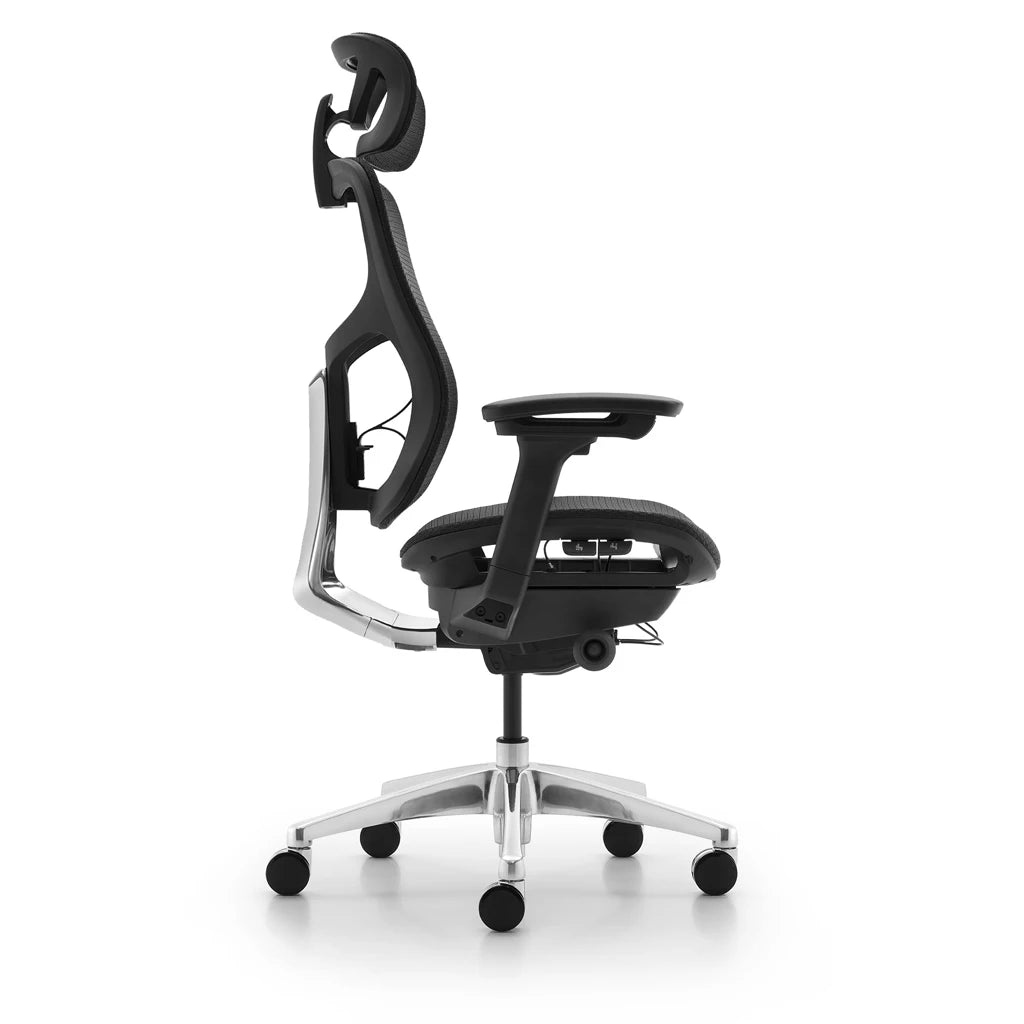 JMT-154314 Ergonomic Black Mesh Executive Office Chair with 2D Headrest for Ultimate Comfort