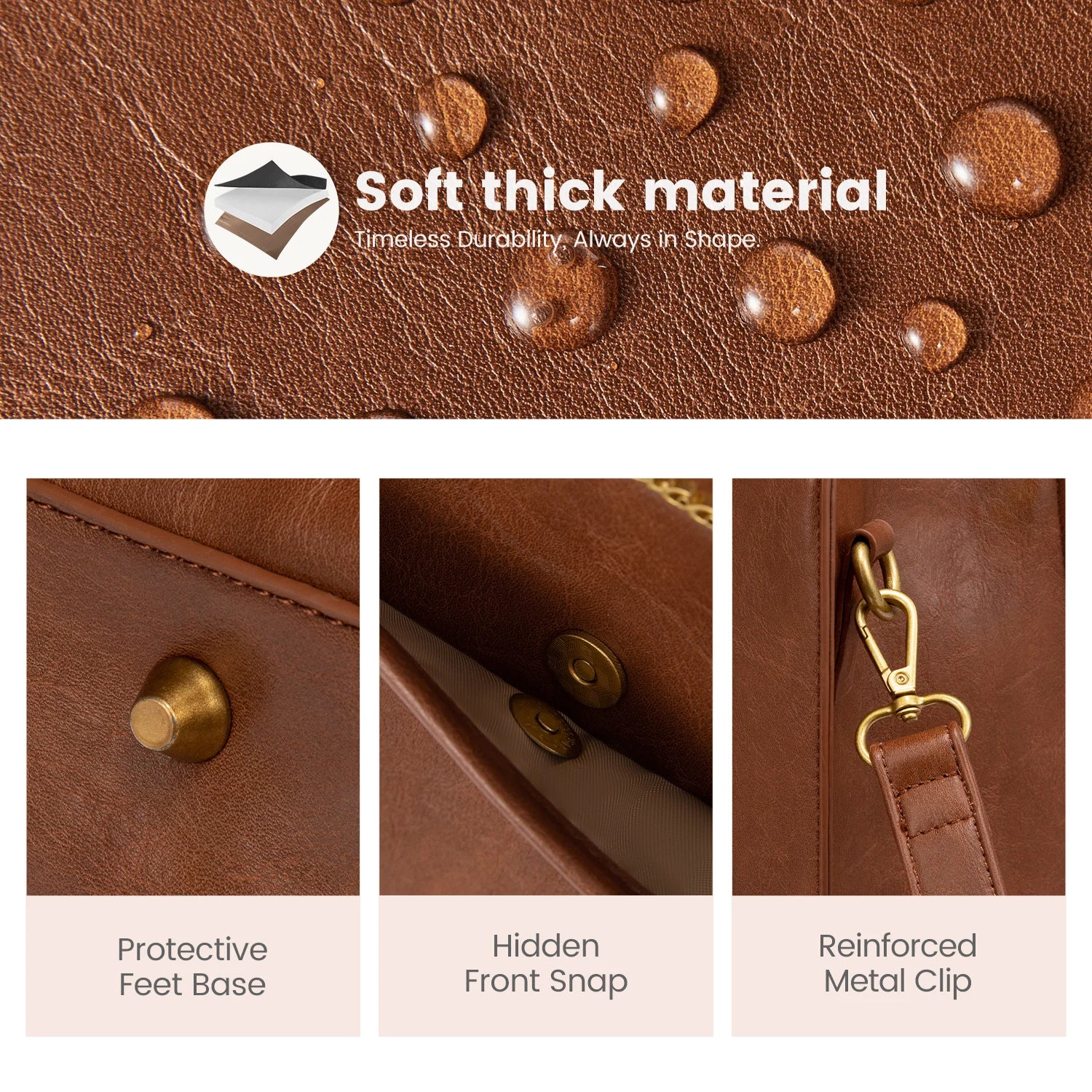 JMT-154698 Trendy Ladies Leather Laptop Tote Bag for 15.6 Inch Laptops - Stylish Work Handbag
