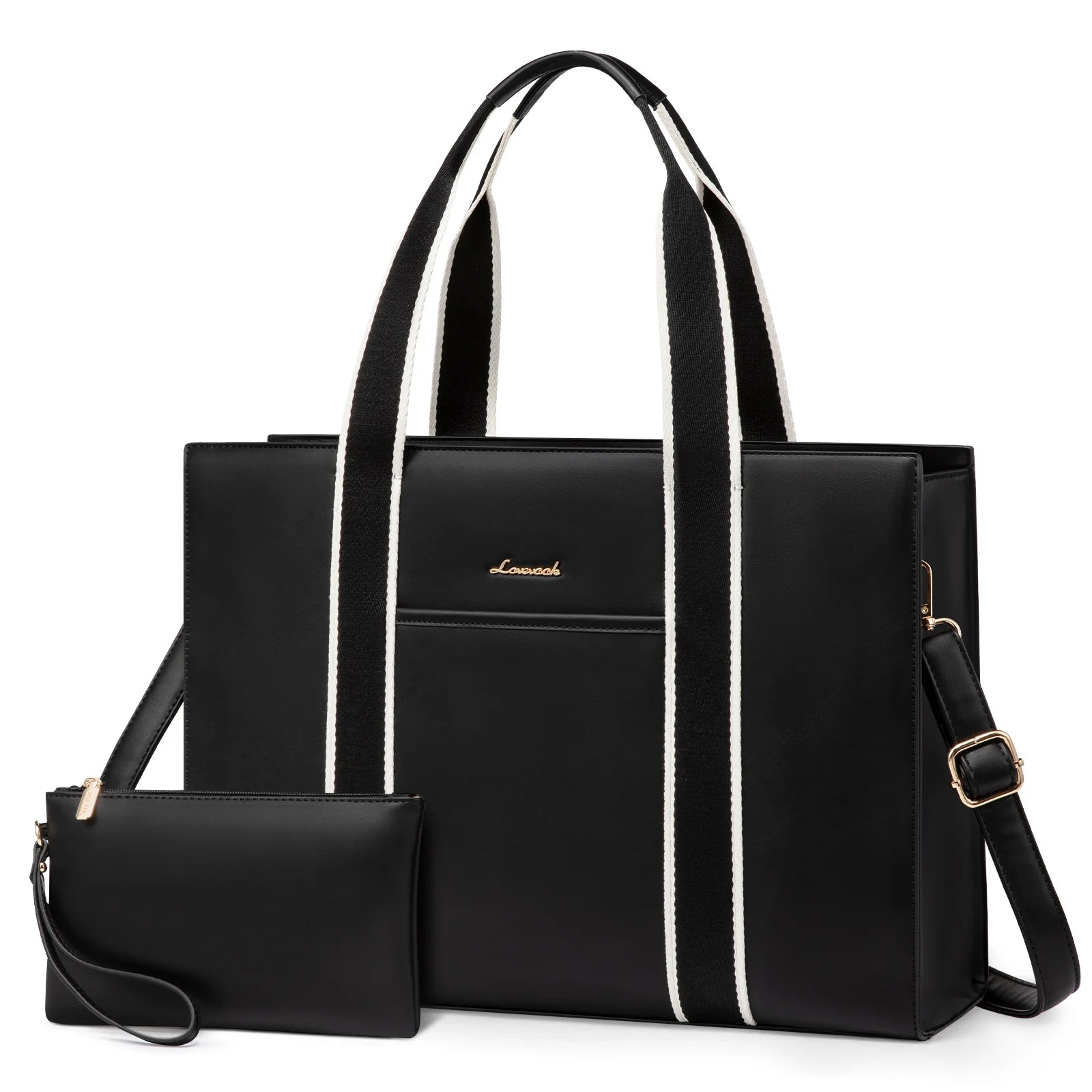 JMT-154698 Trendy Ladies Leather Laptop Tote Bag for 15.6 Inch Laptops - Stylish Work Handbag