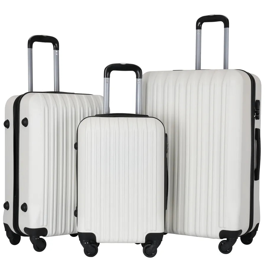JMT-154762 Luggage Travel Case Set - 20/24/28 Inch Trolley Suitcase with Smooth Rolling Wheels