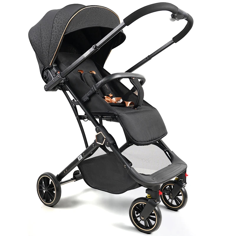 JMT-154890 Portable Folding Baby Stroller with 360-Degree Rotation for Newborns and Toddlers