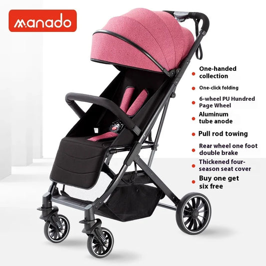 JMT-155018 Aluminium Alloy Frame One-Hand Fold Travel System Stroller with Brake