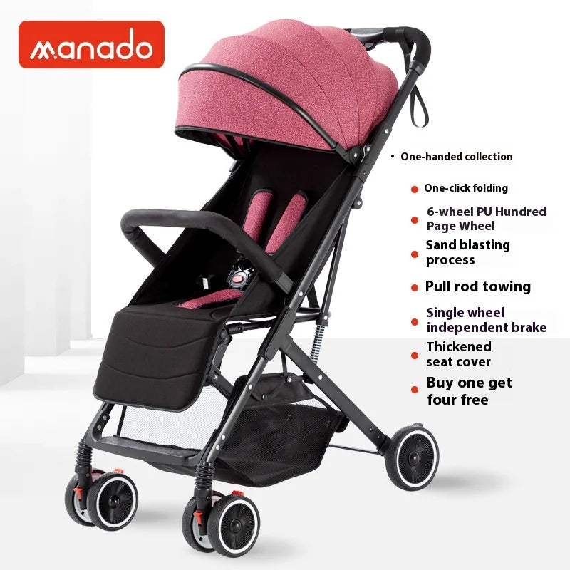 JMT-155018 Aluminium Alloy Frame One-Hand Fold Travel System Stroller with Brake