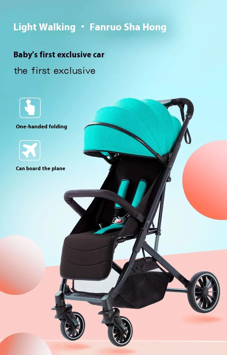 JMT-155018 Aluminium Alloy Frame One-Hand Fold Travel System Stroller with Brake