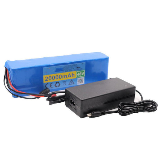 JMT-155210 48V Lithium Ion Battery 20Ah 1000W 18650 13S3P with BMS and Charger