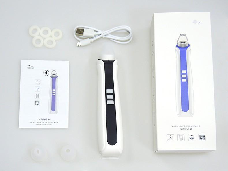 JMT-155274 Black and White Skin Rejuvenation Device with 1080P Visual Blackhead Suction and Air Pump Technology