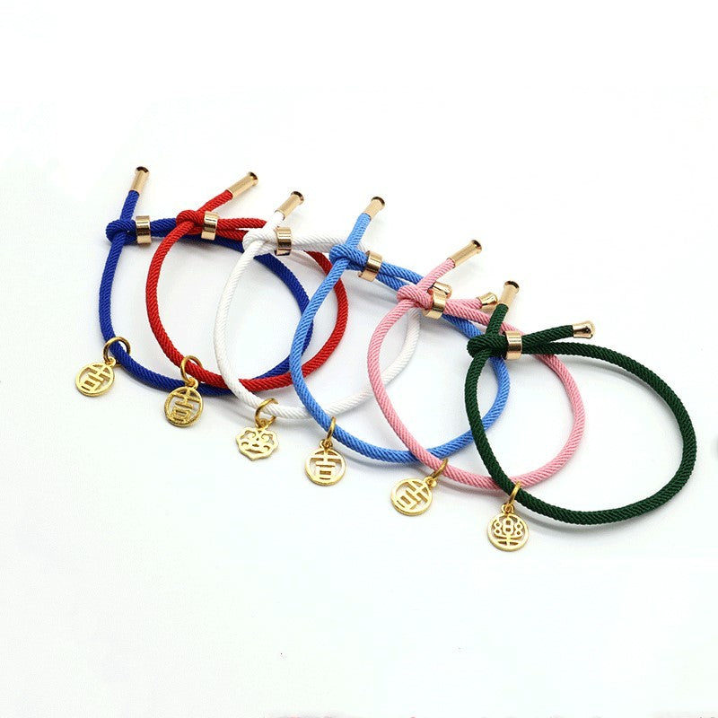 JMT-155402 3D Hard Gold Geometric Pendant on Milan Rope Bracelet - Unisex Design in Durable Cowhide