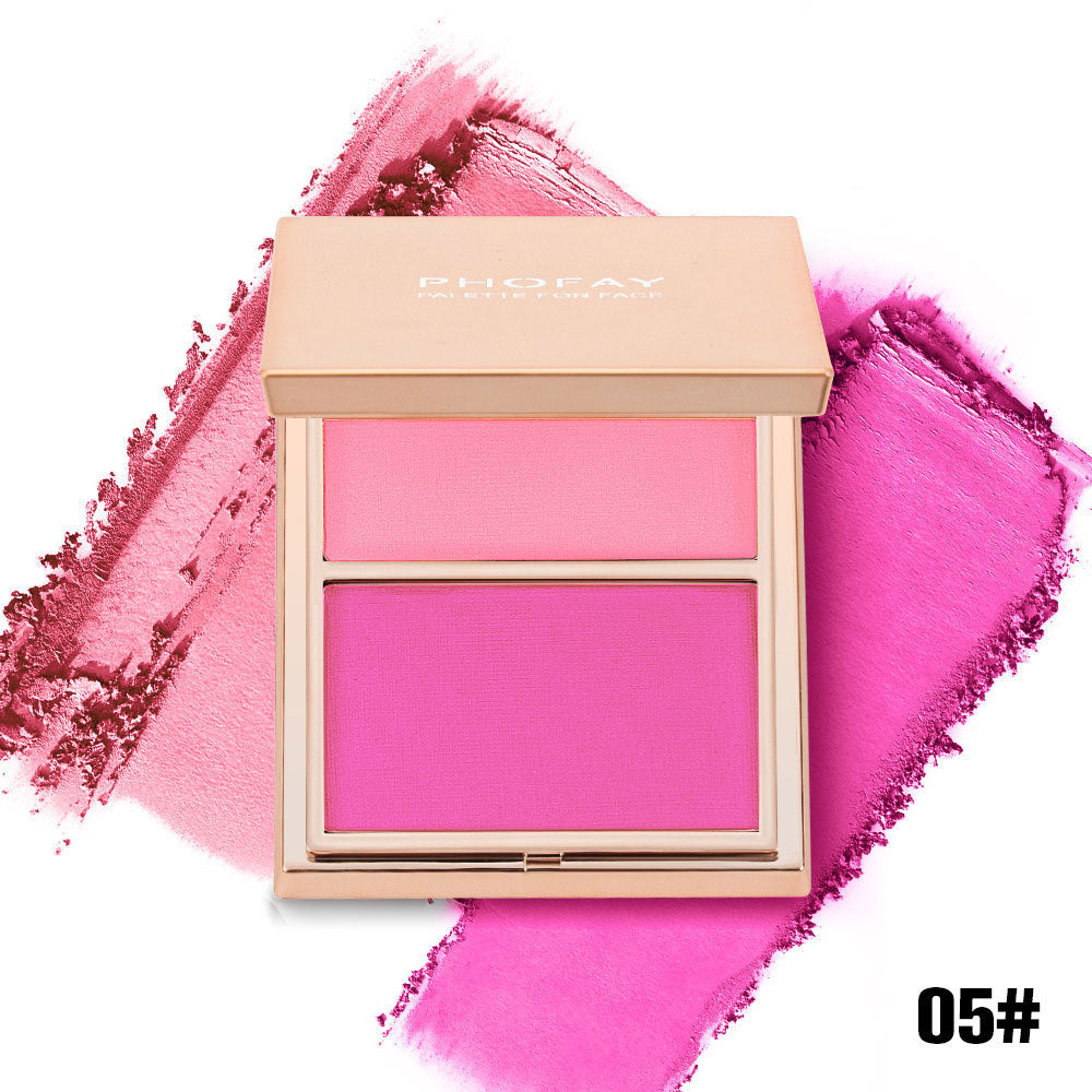 JMT-155466 Double-Take Cream & Powder Blush Duo for Effortless Definition and Warmth - 6.5g
