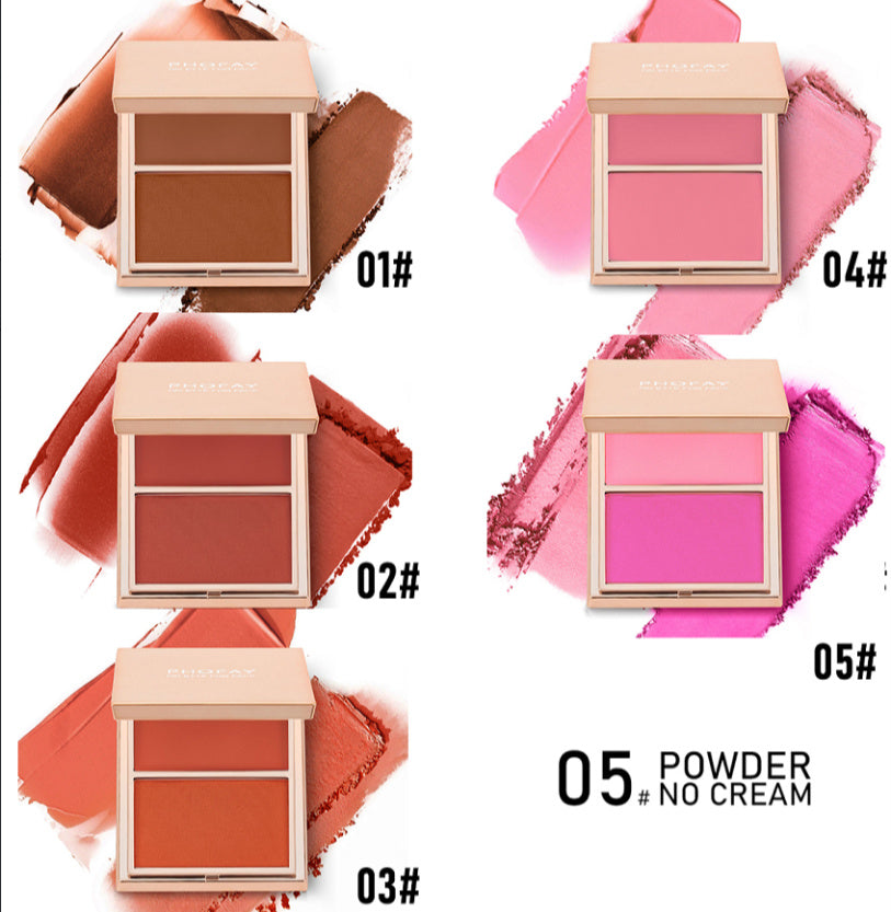JMT-155466 Double-Take Cream & Powder Blush Duo for Effortless Definition and Warmth - 6.5g