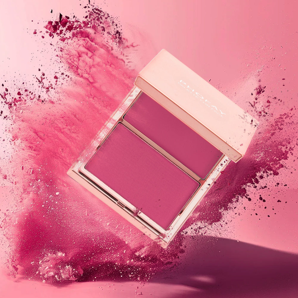 JMT-155466 Double-Take Cream & Powder Blush Duo for Effortless Definition and Warmth - 6.5g