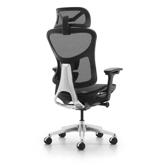 JMT-155466 Ergonomic High Back Black and White Mesh Swivel Office Chair for Home and Office Use