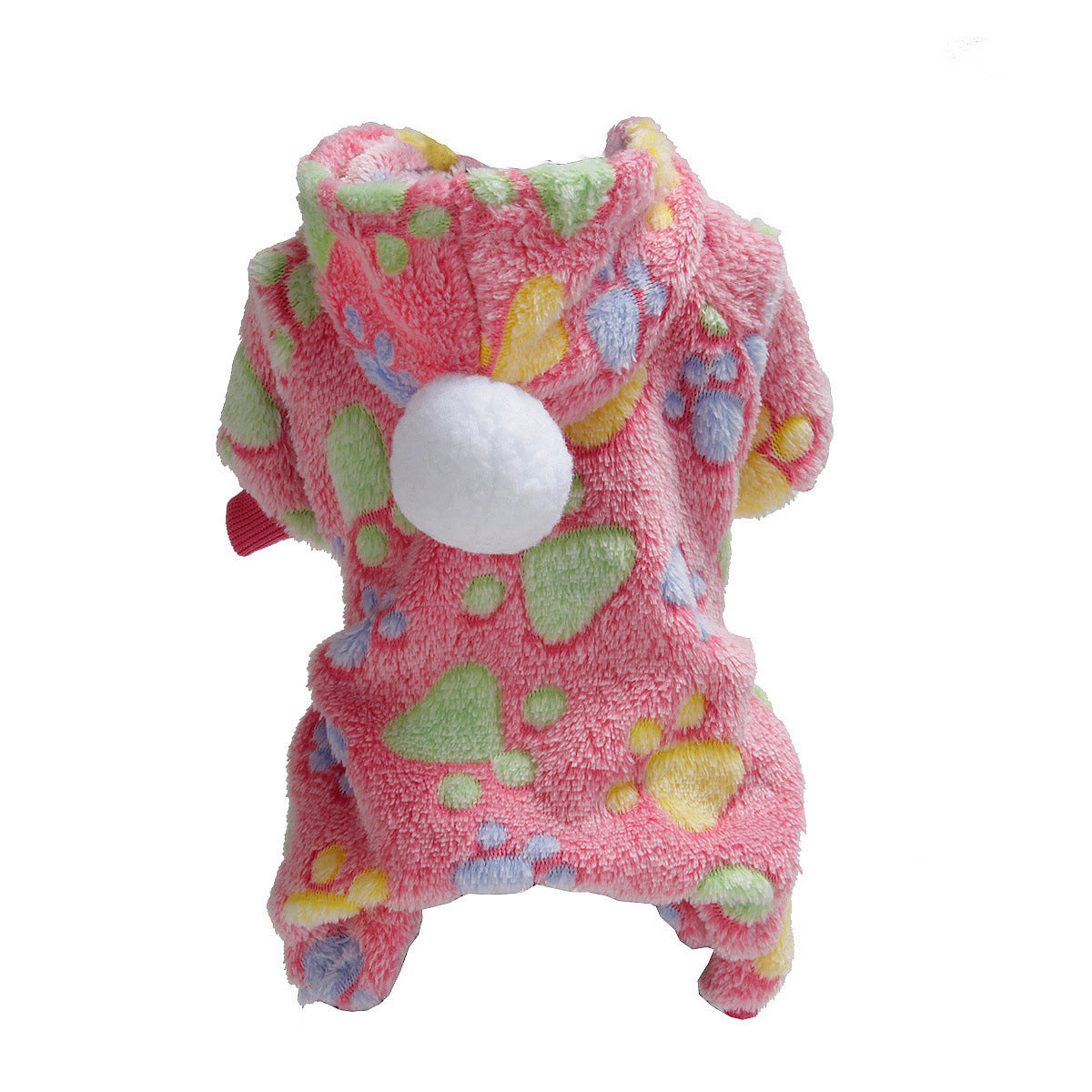 JMT-155658 Casual Cotton-Padded Flannel Dog Coat in Coral Velvet