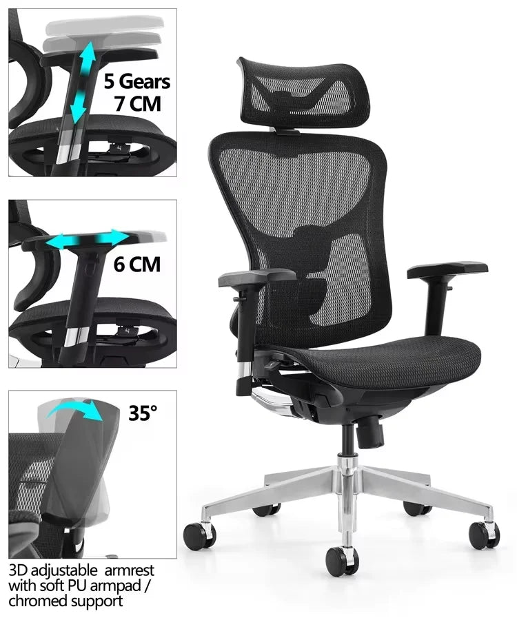JMT-155786 Ergonomic Swivel Executive Desk Chair with Modern Design for Office Use