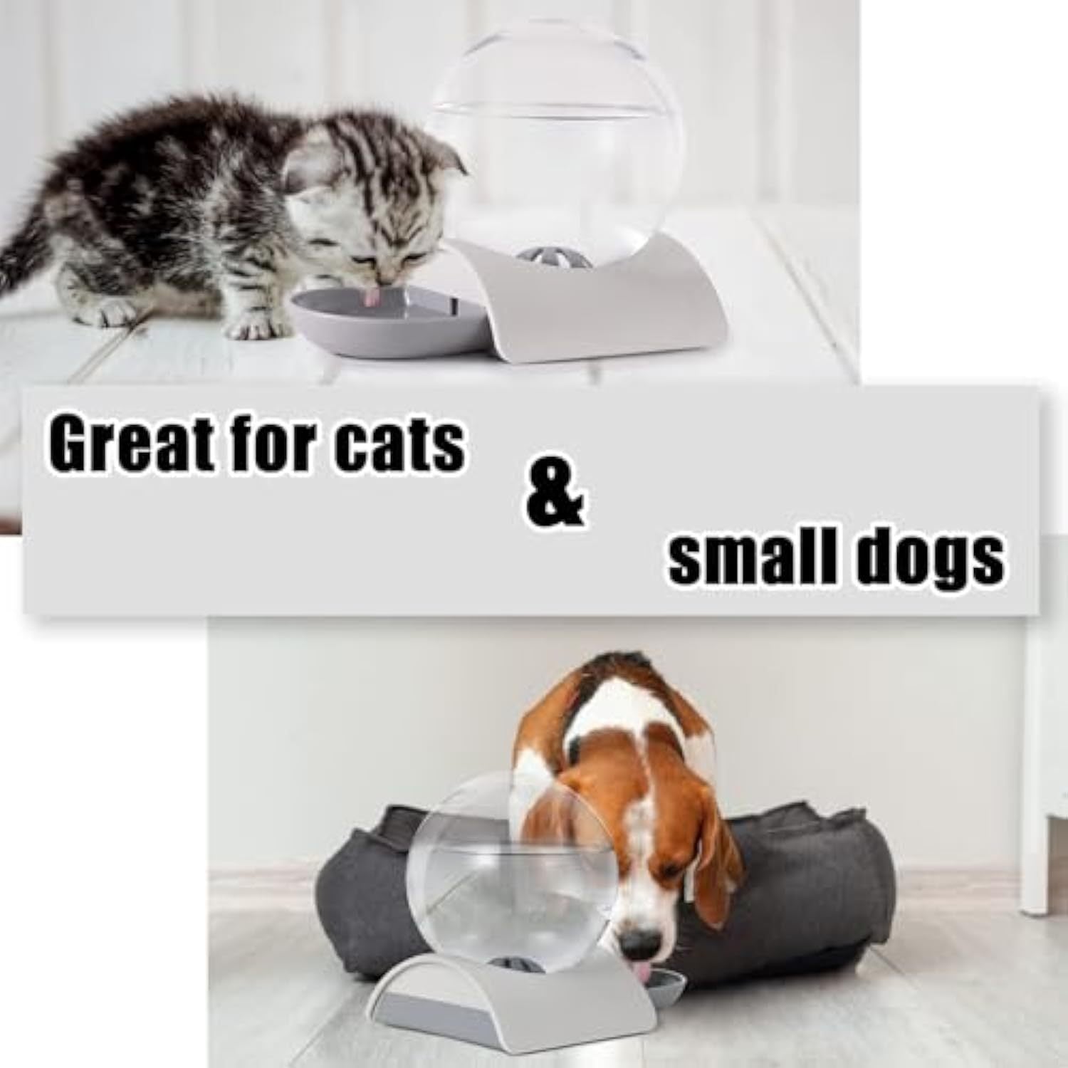 JMT-155850 Automatic 2.8L Cat and Dog Water Dispenser with Detachable Bowl and Siphon Design