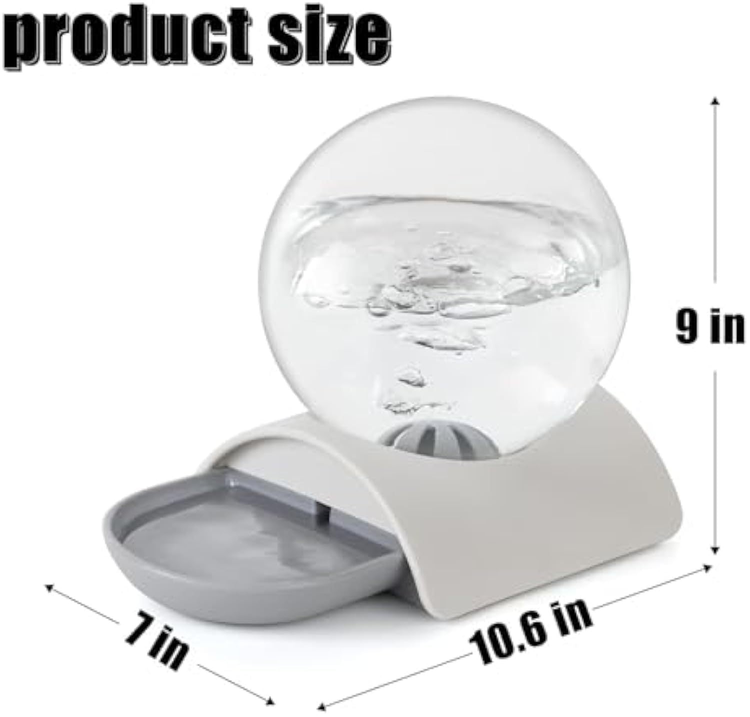 JMT-155850 Automatic 2.8L Cat and Dog Water Dispenser with Detachable Bowl and Siphon Design