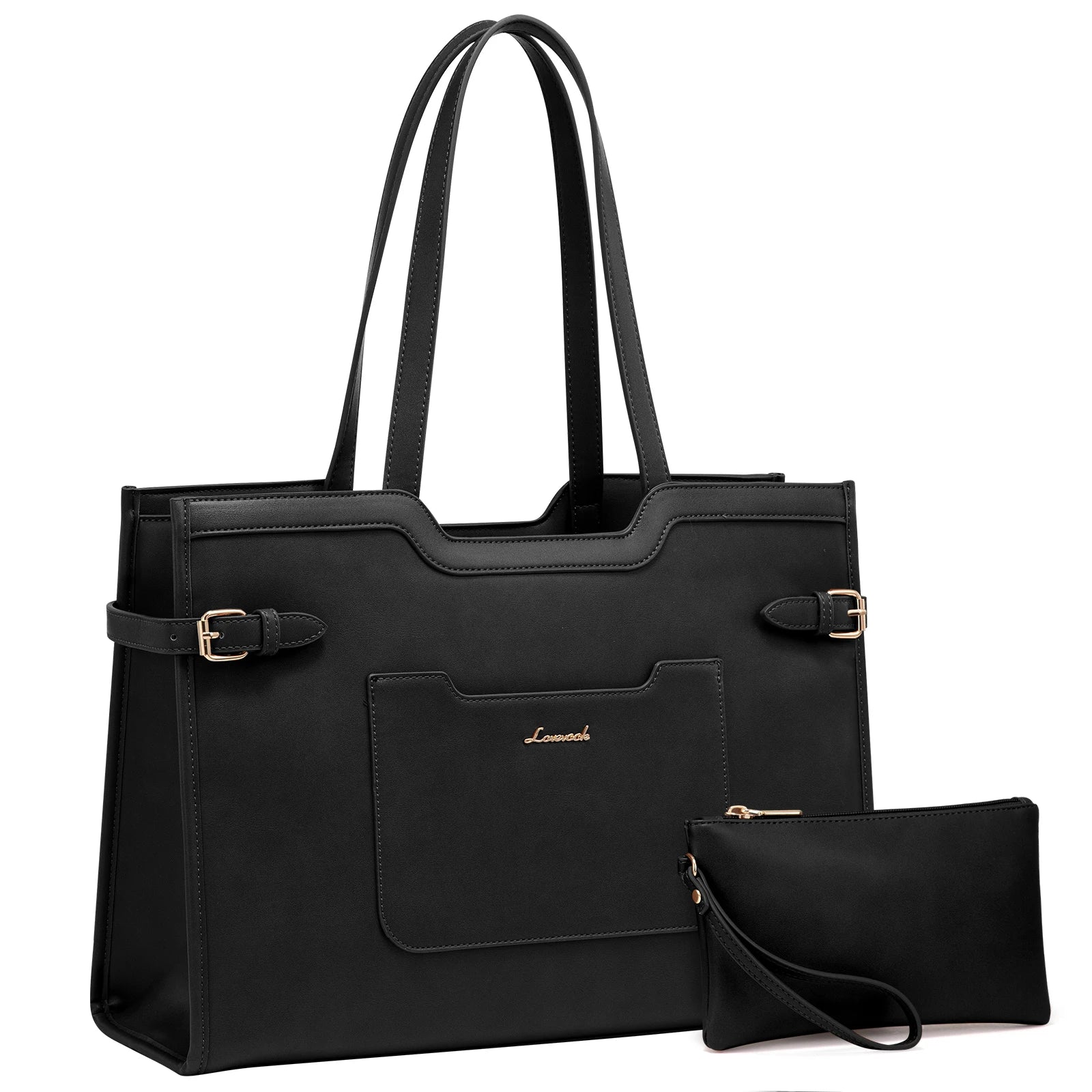 JMT-155850 Professional Leather Laptop Bag for Women, 15.6-Inch Office Tote Briefcase for Work