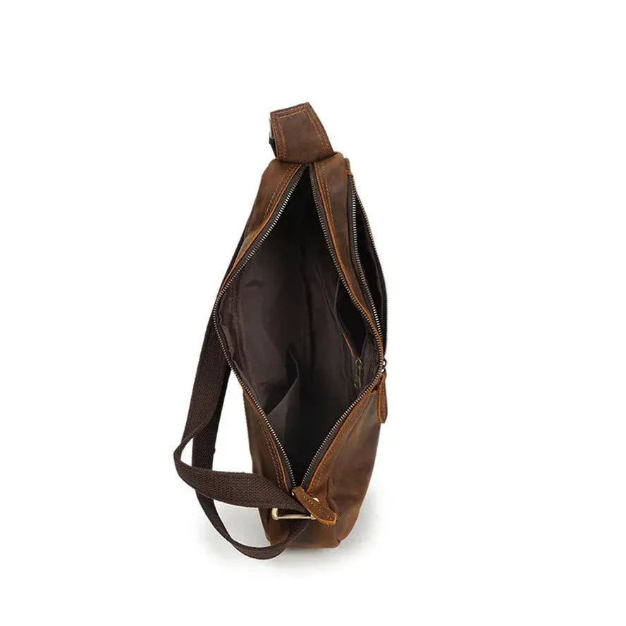 JMT-155914 Handmade Leather Crossbody Bag for Men - Vintage Style Chest Bag