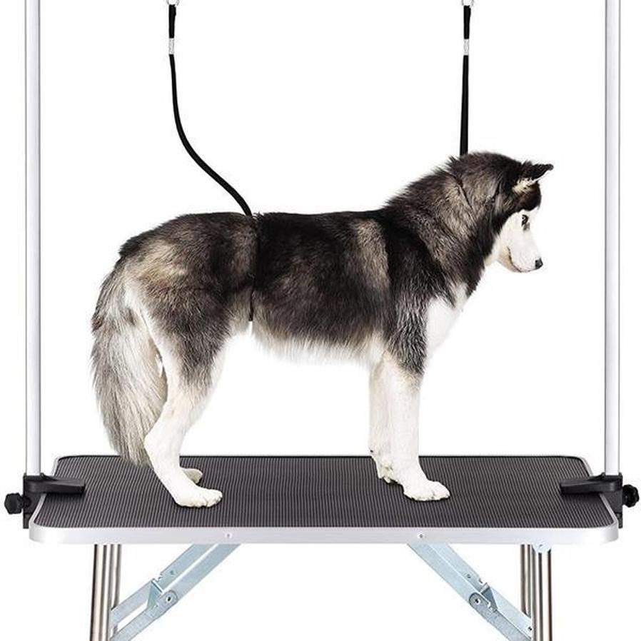 JMT-156042 Folding Pet Grooming Table with Height Adjustment and Non-Slip Surface