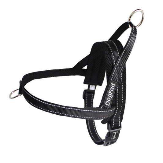 JMT-156362 Dog Outdoor Chest Harness with Traction Rope - Adjustable Nylon Design in Multiple Colors and Sizes