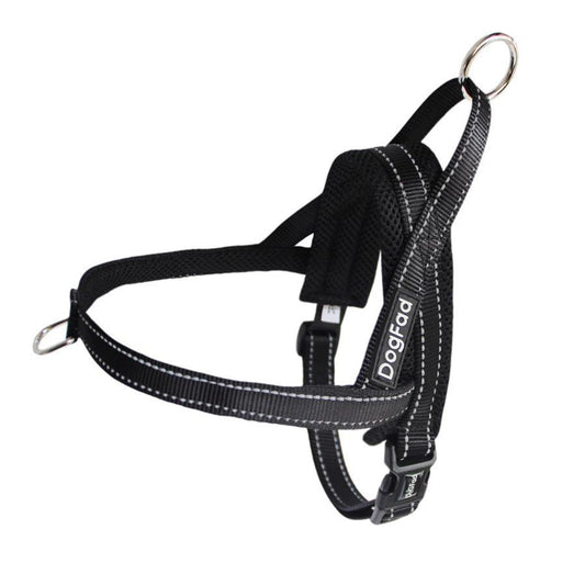 JMT-156362 Dog Outdoor Chest Harness with Traction Rope - Adjustable Nylon Design in Multiple Colors and Sizes
