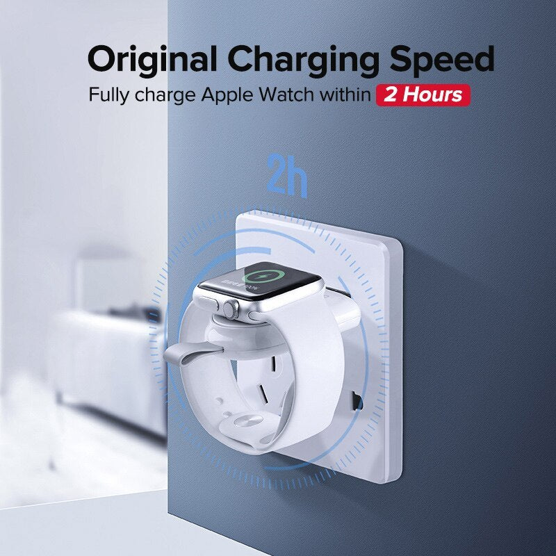 JMT-156362 Portable USB Charger for Apple Watch Models 1-4, Fast Charging, Lightweight Design