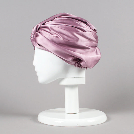 JMT-156554 Silk and Satin Hair Hat for Curly Hair - Sun Protection and Warmth, Floral Design, One Size, Available in Multiple Colors