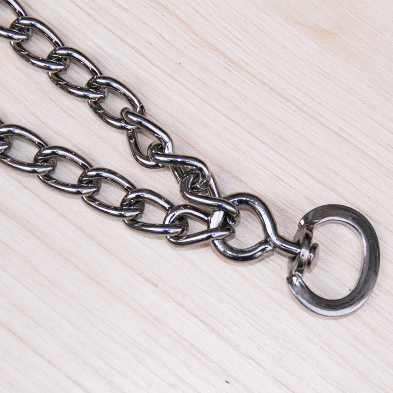 JMT-156682 Removable Metal Iron Dog Training Chain with Rubber Grip - Multiple Sizes Available