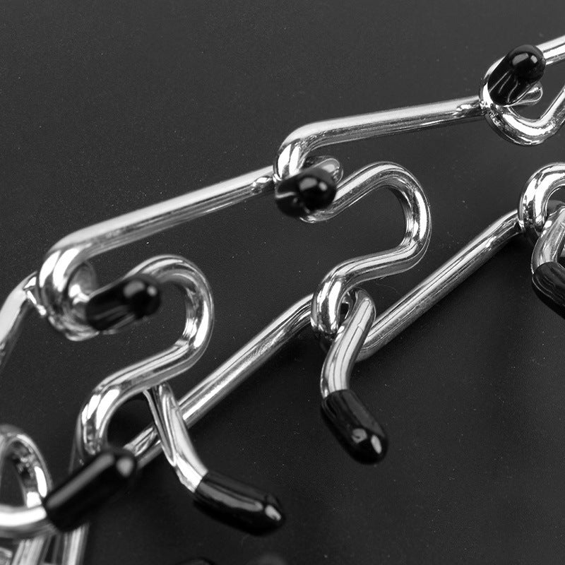 JMT-156682 Removable Metal Iron Dog Training Chain with Rubber Grip - Multiple Sizes Available