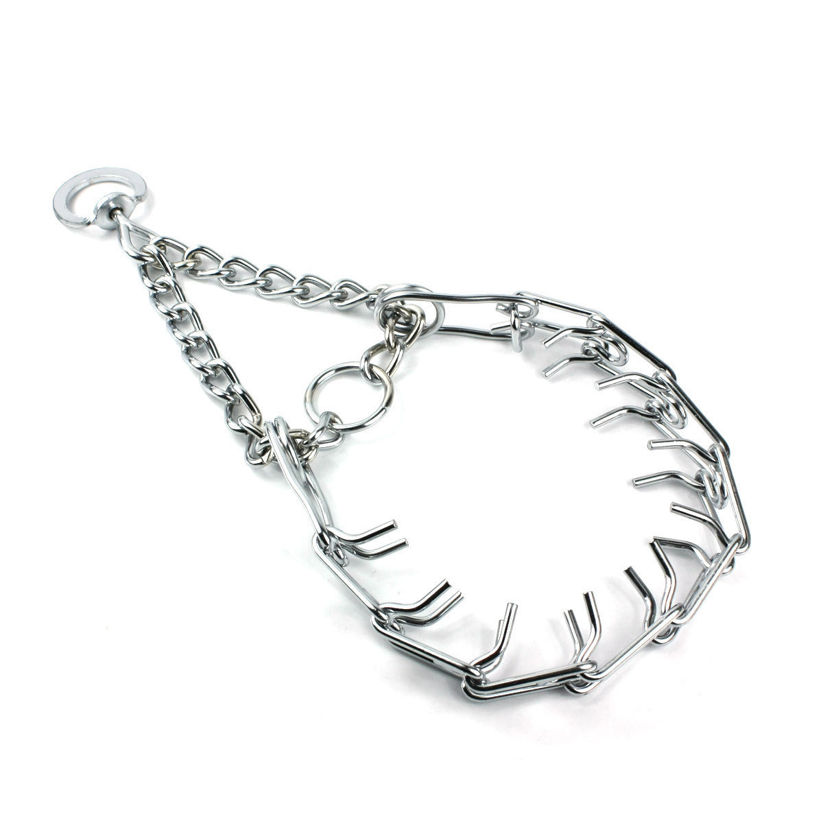 JMT-156682 Removable Metal Iron Dog Training Chain with Rubber Grip - Multiple Sizes Available