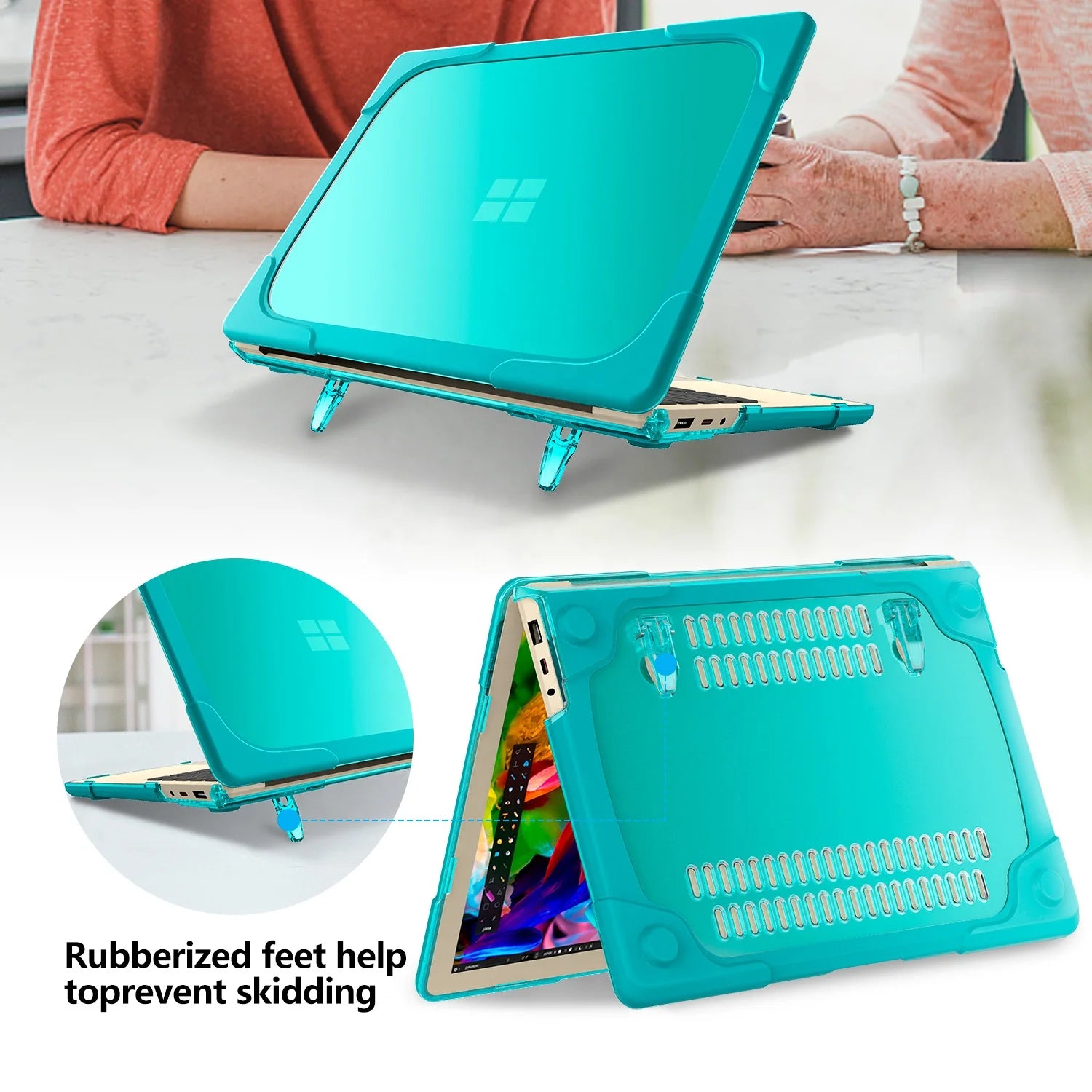 JMT-157002 Cooling Design Foldable Stand with Dual Layer Protection for Microsoft Surface Laptop 3 & 4 - 15 Inch Models