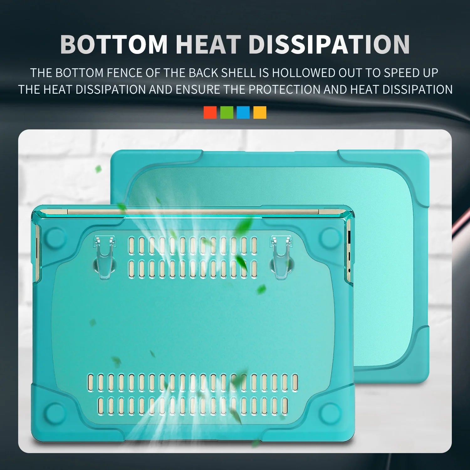 JMT-157002 Cooling Design Foldable Stand with Dual Layer Protection for Microsoft Surface Laptop 3 & 4 - 15 Inch Models
